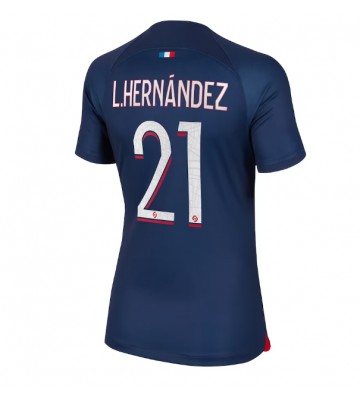 Paris Saint-Germain Lucas Hernandez #21 Hjemmebanetrøje Dame 2023-24 Kort ærmer